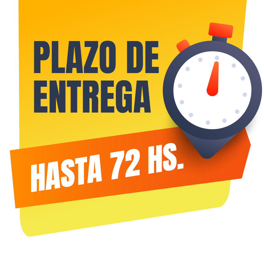 Plazo de entrega de 72 horas hábiles