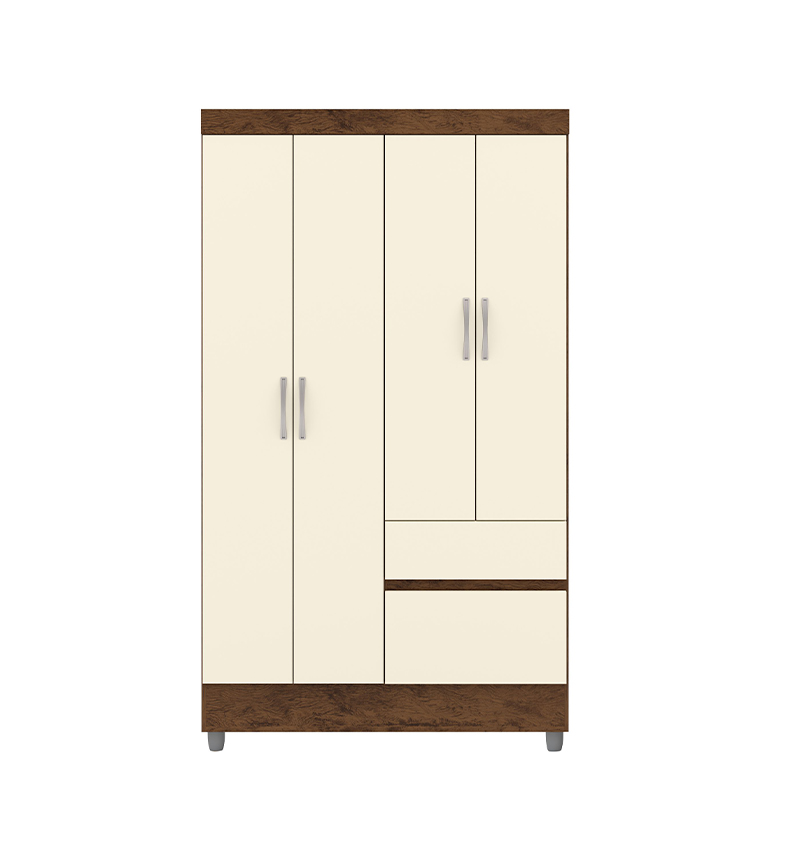 ROPERO MOVELMAX ENZO 4PTAS C/2CAJONES IMBUIA/CHAMPANG