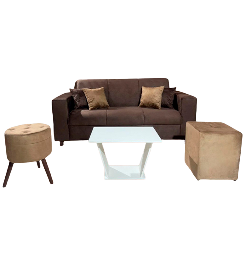 SOFA SAN JUAN 3L + PUFF BEIGE