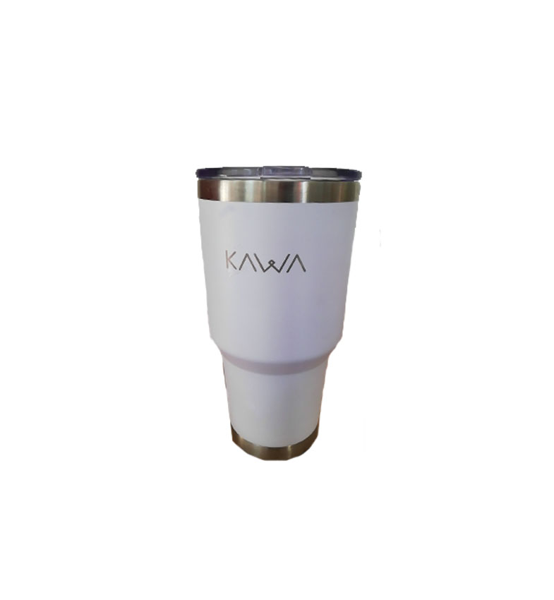 VASO 900ML BLANCO KAWA 8HS FRIO O CALOR ACERO INOX DOBLE CAPA