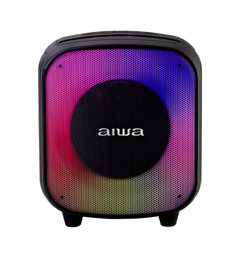 PARLANTE PORTÁTIL BLUETOOTH 40W RMS AIWA TWS LUCES LED ENTRADA MICRÓFONO Y USB AIWA