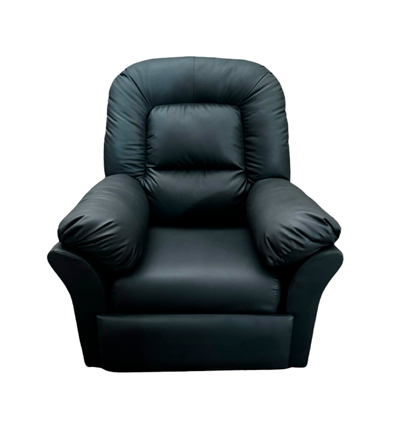 POLTRONA RECLINABLE ECOCUERO SAJONIA NEGRO