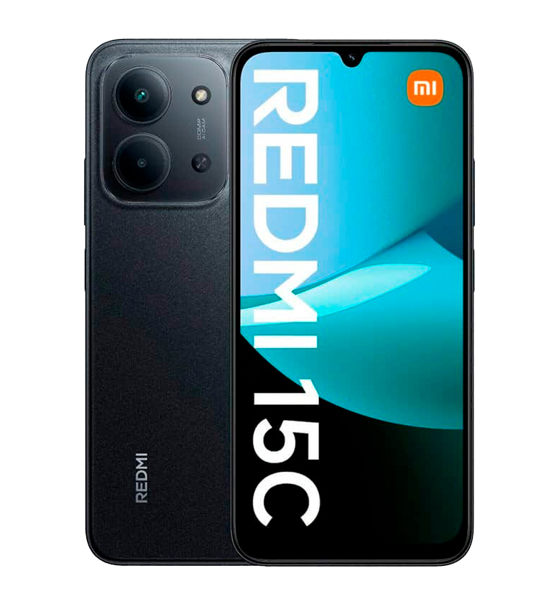 CELULAR XIAOMI REDMI 15C LTE DUAL 128GB/4GB RAM MIDNIGHT BLACK