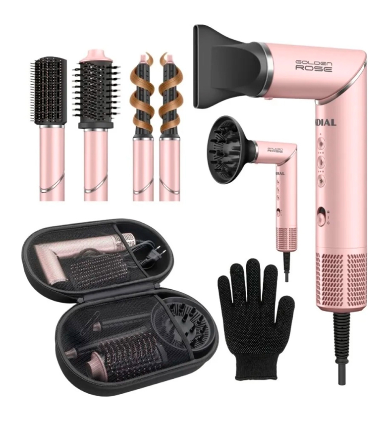 SECADOR MULTIFUNCIONAL 5 EN 1 GOLDEN ROSE MOTOR BLDC