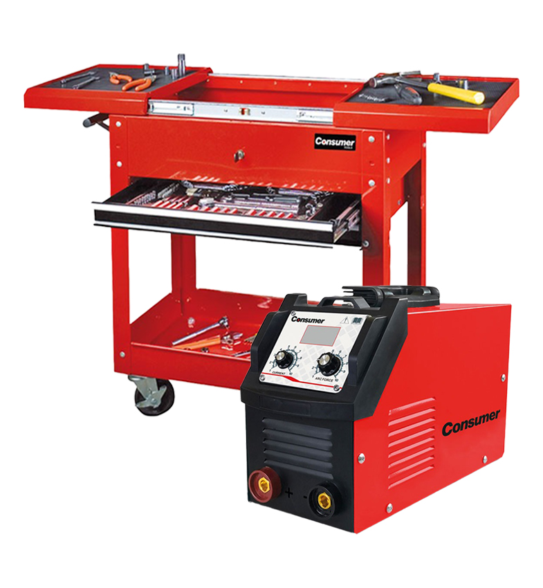 CARRO DE HERRAMIENTAS+SOLDADOR INVERTER CONSUMER