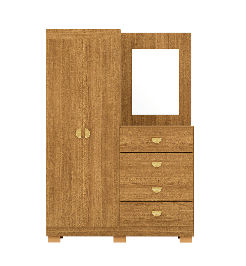 ARMARIO COMODA MOVELMAX CRISTAL C/ESPEJO NATURE