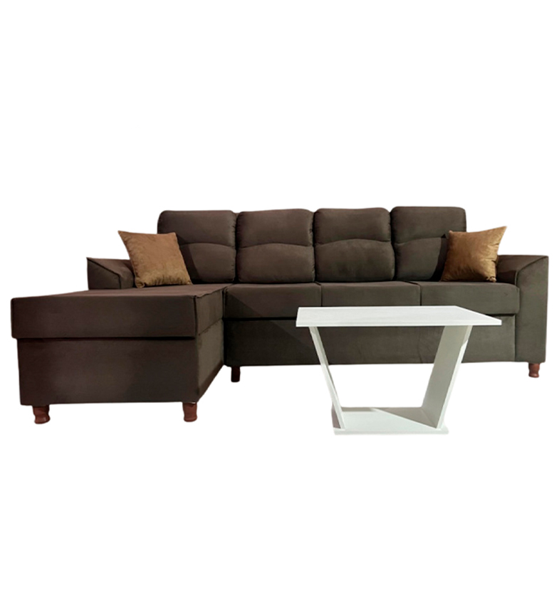 SOFA NEW SAN LORENZO MARRÓN 3 LUGARES + CHAISE