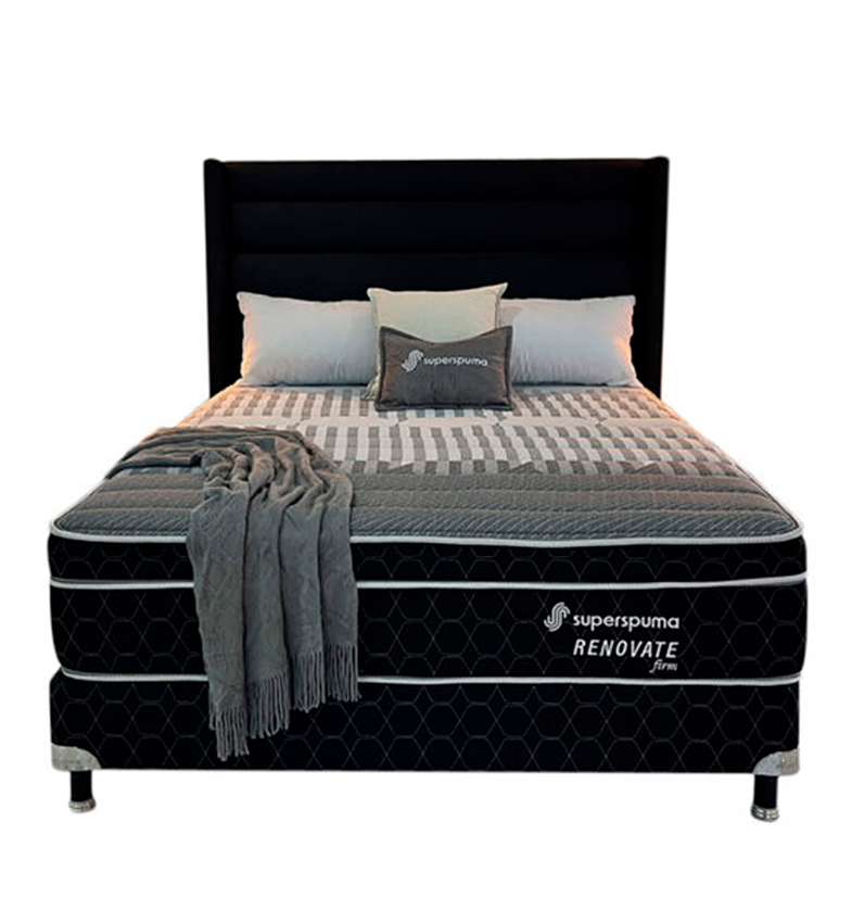 JUEGO DE SOMMIER RENOVATE 140X190 NEGRO