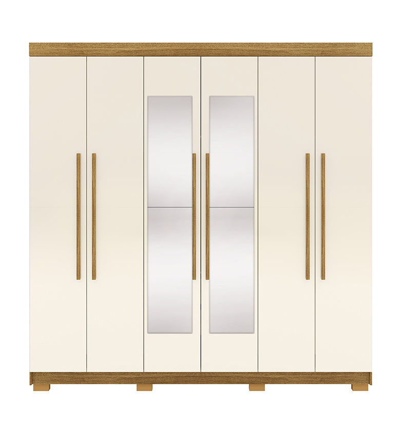 ROPERO MOVELMAX ELEGANCE 6PTAS C/ESPEJO NAURE/CHAMPANG