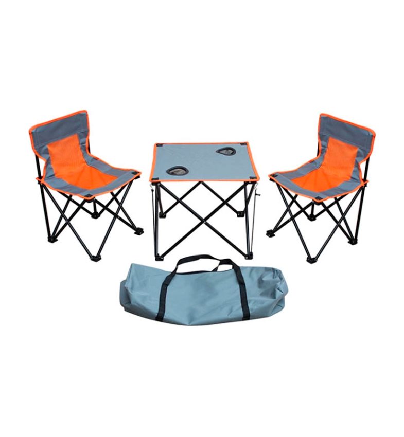 JUEGO DE SILLAS DE CAMPING & MESA LEVEL PLEGABLE