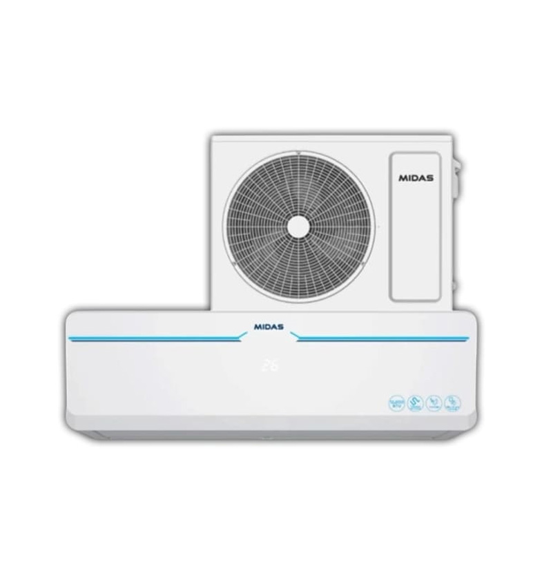 AIRE ACONDICIONADO MIDAS 24.000 BTU F/C R410 MD-AIR24 AA GAS ECOLOGICO