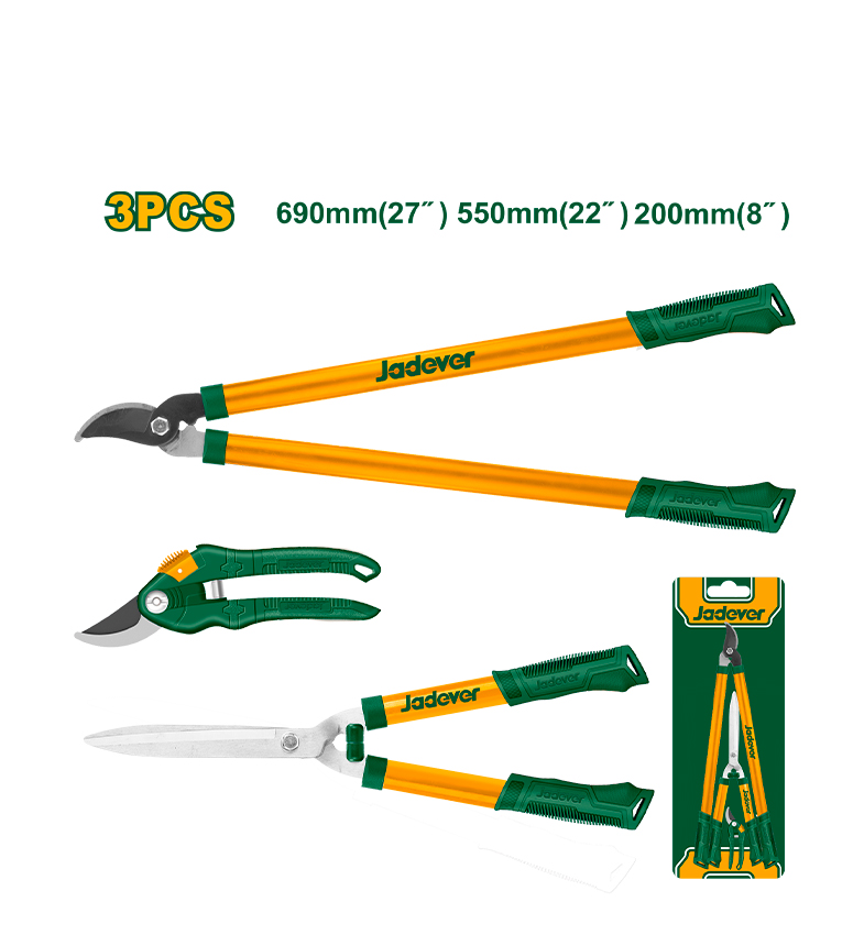 JUEGO DE JARDINERIA (TIJERAS) 3PZS. JADEVER BLISTER