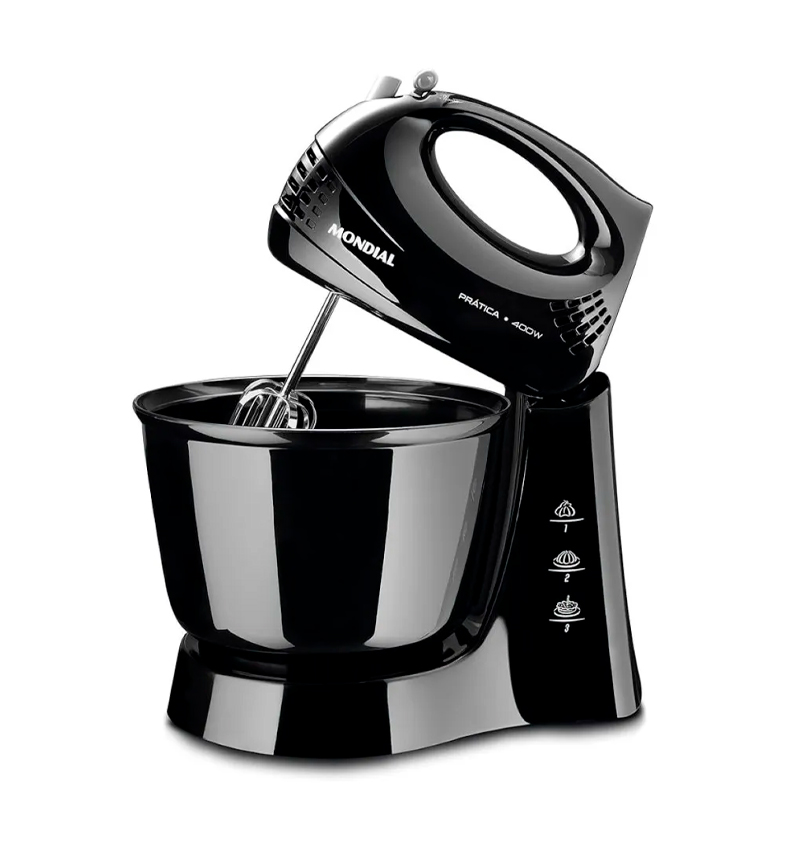 BATIDORA PRATICA BLACK 400W 3 VELOCIDADES / 1 BOL