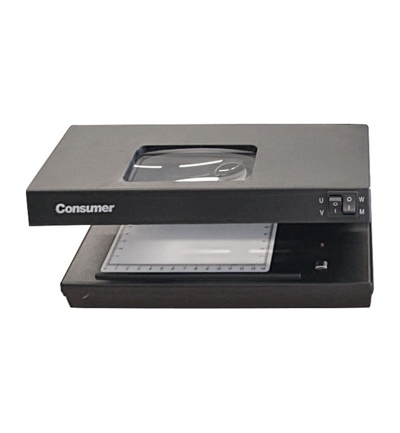DETECTOR DE BILLETES FALSO DE MESA CONSUMER GRANDE MG/UV