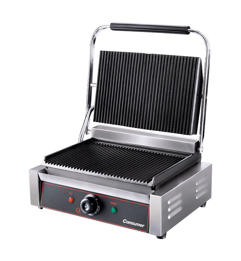 PLANCHA GRILL ELECTRICA 1 TAPA CONSUMER