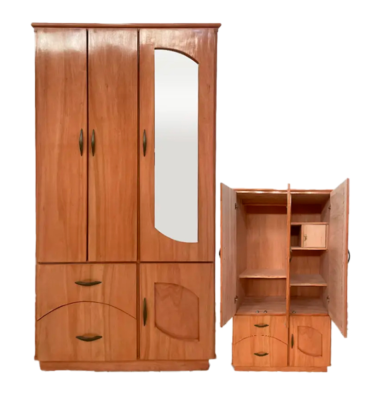 ROPERO CBC LP CON ESPEJO 3 PUERTAS - CEDRO NATURAL