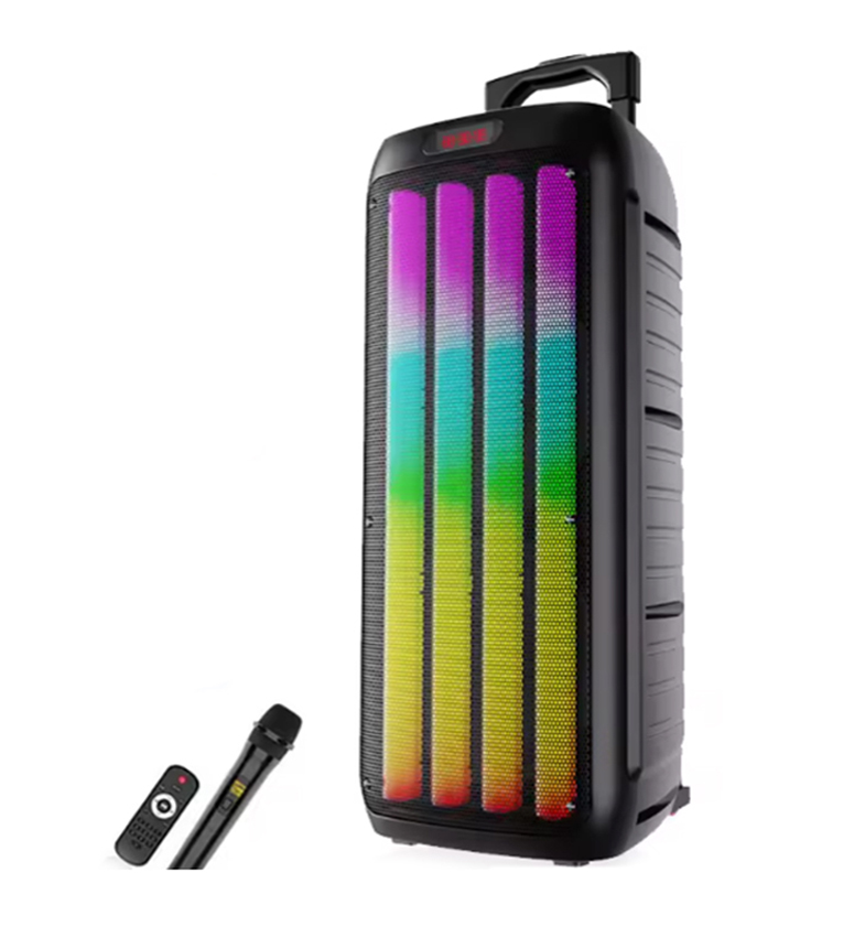 PARLANTE ANNECY 2 X 8 - 30W(X2) BATERIA RECARGABLE C/ LUCES LED REF. ZQS8232