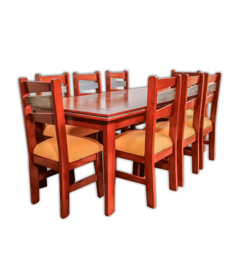 JUEGO DE COMEDOR DE 8 SILLAS (CARIOCA) COLOR: BEIGE NAVAJO