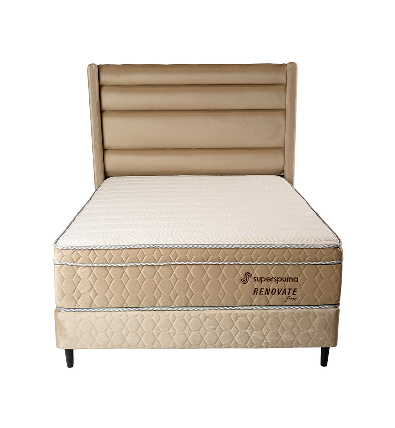 JUEGO DE SOMMIER SUPERSPUMA-RENOVATE 160X200 BEIGE B+C+C