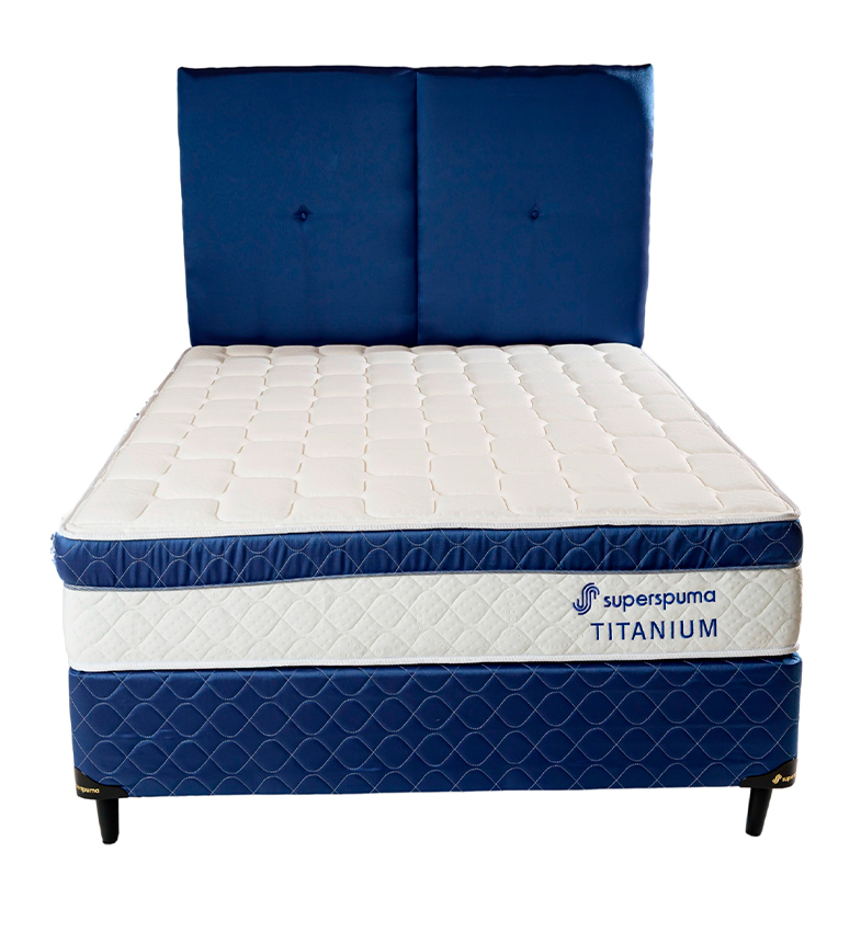 JUEGO DE SOMMIER SUPERSPUMA TITANIUM 160 X200 B+C+C