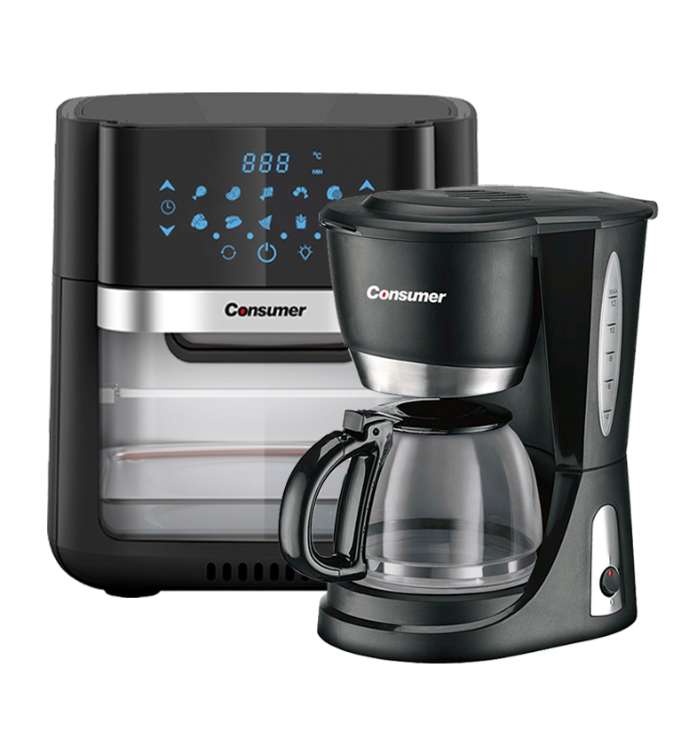 COMBO MAMA-FREIDORA DE AIRE 10L+CAFETERA CONSUMER