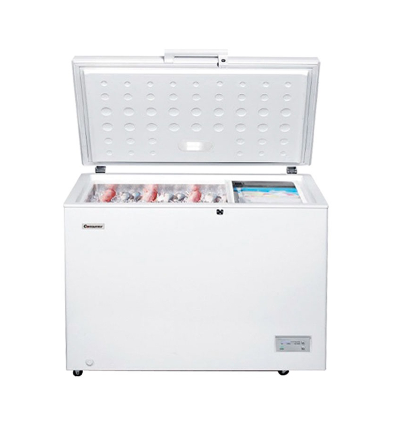 CONGELADOR HORIZONTAL TAPA CIEGA Y PARA INTERNA DESLIZABLE CONSUMER 380LTS