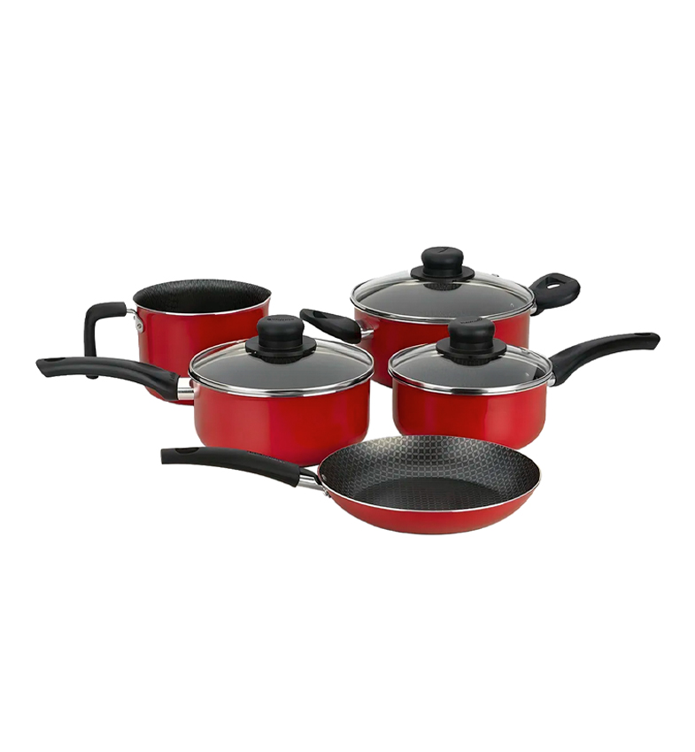 SET DE COCCION 5 PIEZAS - GOURMET LINEA: GOURMET ROJO