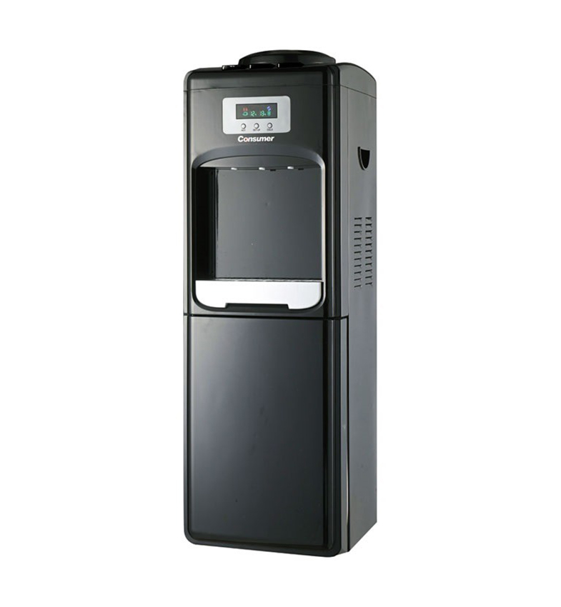 DISPENSER DE PIE CON HELADERA NEGRO CONSUMER