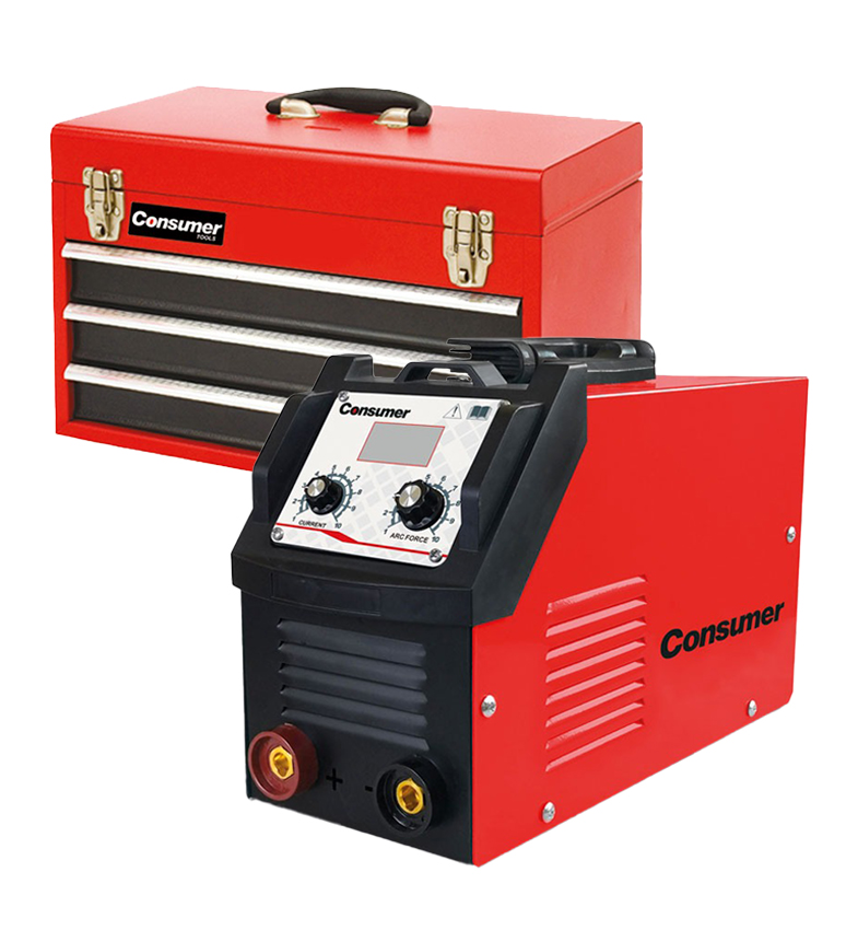 CAJA DE HERRAMIENTAS+SOLDADOR INVERTER CONSUMER