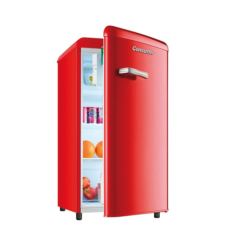 HELADERA CONSUMER RETRO DE 120L ROJO