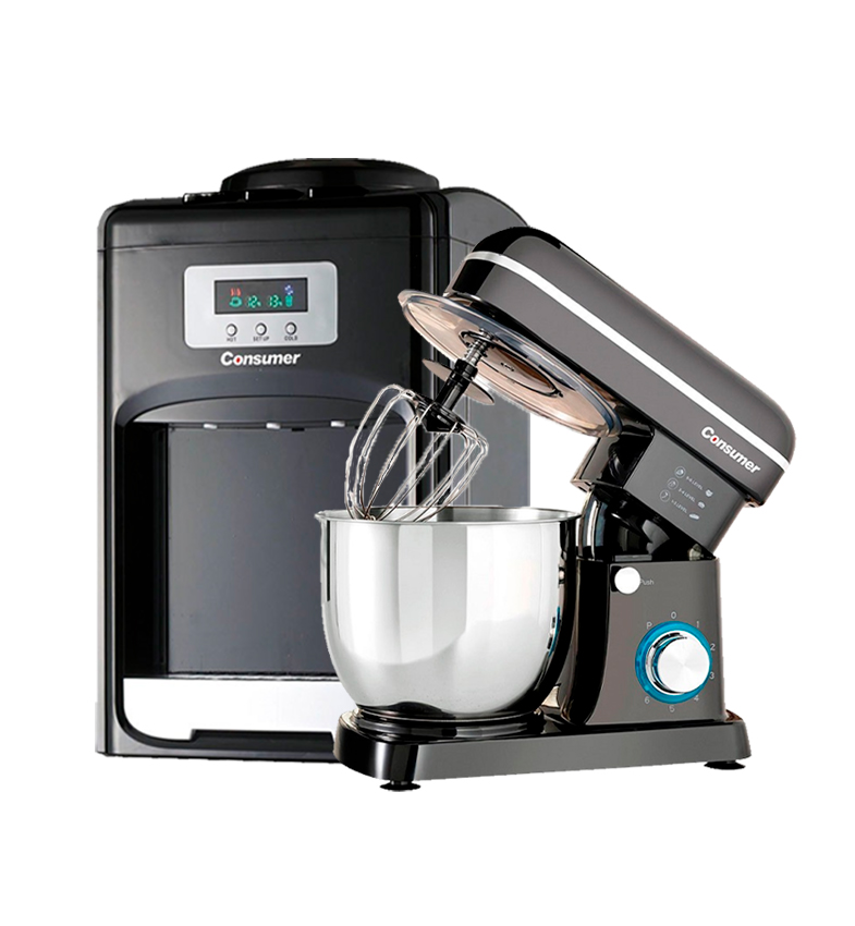 DISPENSER DE MESA NEGRO+ BATIDORA PLANETARIA CONSUMER