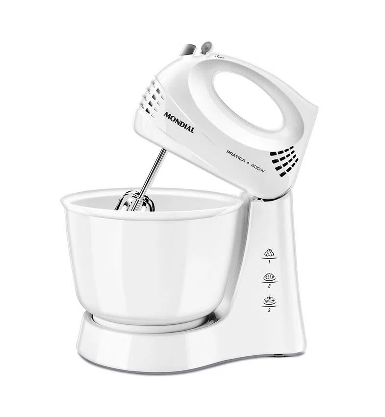 BATIDORA PRATICA WHITE 400W 3 VELOCIDADES / 1 BOL