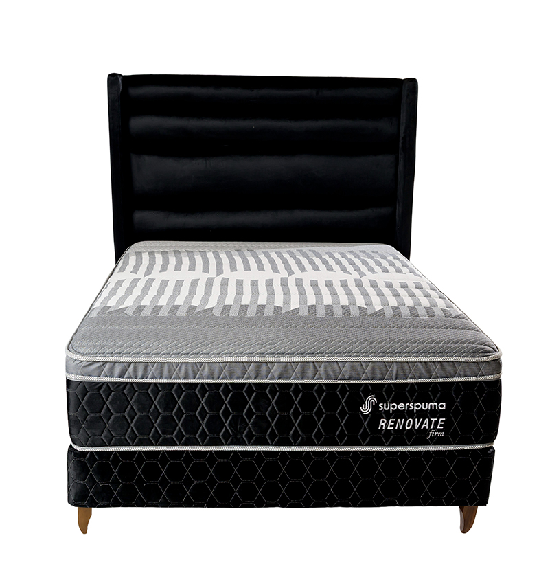 JUEGO DE SOMMIER SUPERSPUMA-RENOVATE 160X200 NEGRO B+C+C