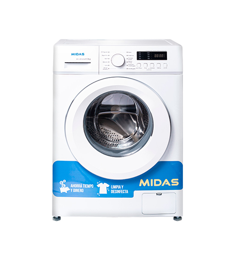 LAVARROPAS AUTOMATICO MIDAS ADELA FRONTAL 8KG BLANCO